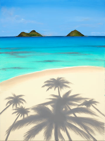 Beach Day Lanikai Giclee Canvas Print or Metal Print