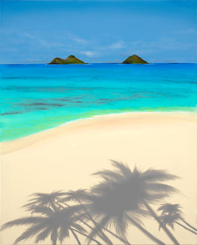 Beach Day Lanikai Giclee Canvas Print or Metal Print