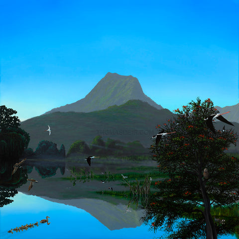 Olomana Morning Giclee on Canvas or Metal Print