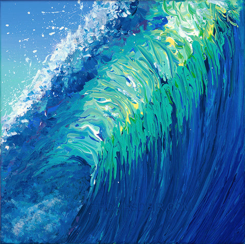 Liquid Mirror Wave Right Giclee Canvas Print or Metal Print