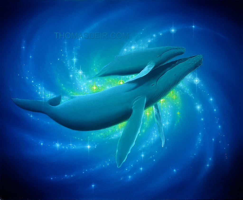 Heavenly Bonding Whales