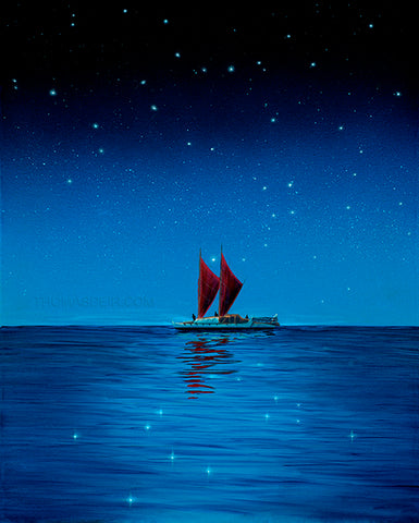 Hokule'a Giclee on Canvas or Metal Print