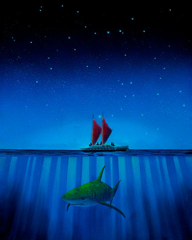 Hokule'a Aumakua Giclee on Canvas or Metal Print