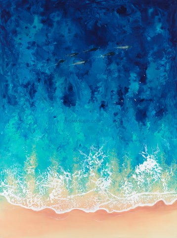 Humpbacks Journey Giclee Canvas Print or Metal Print