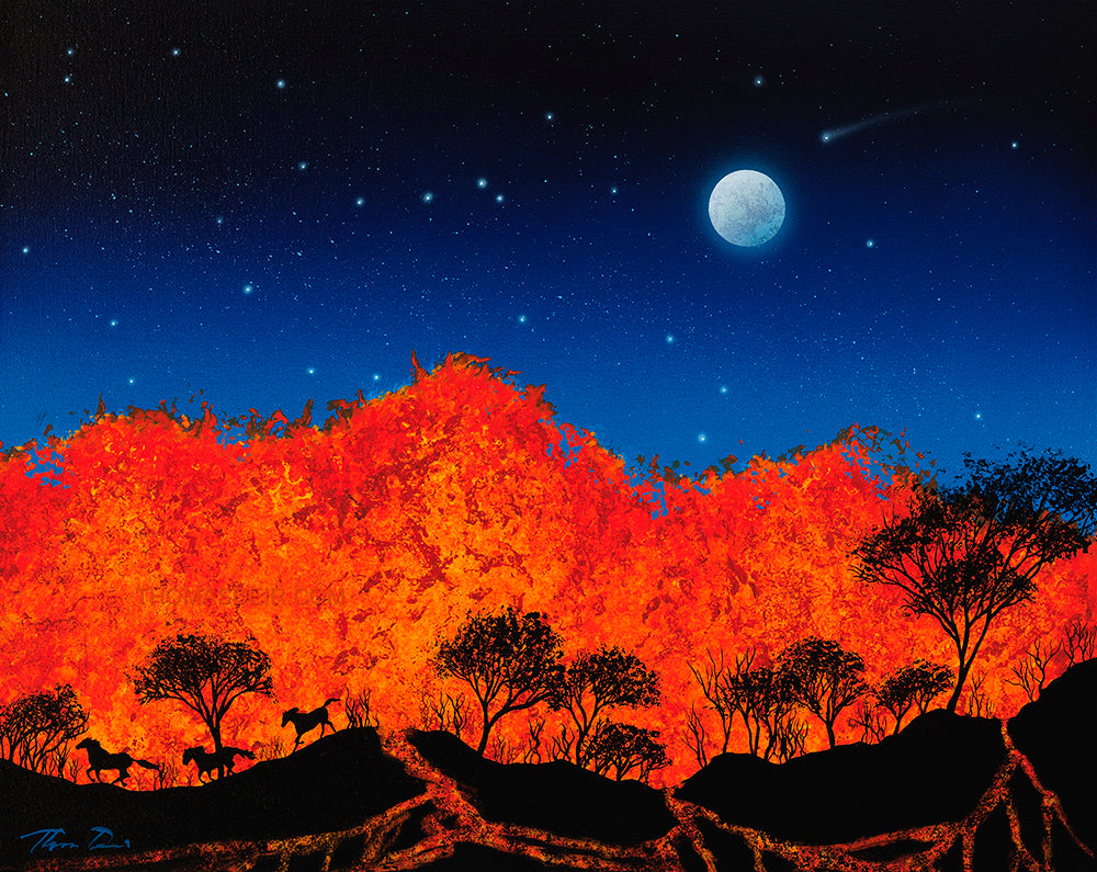 Lava Horses 43 Giclee Canvas Print or Metal Print