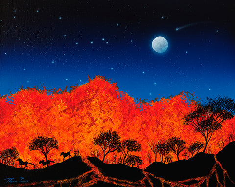 Lava Horses 43 Giclee Canvas Print or Metal Print