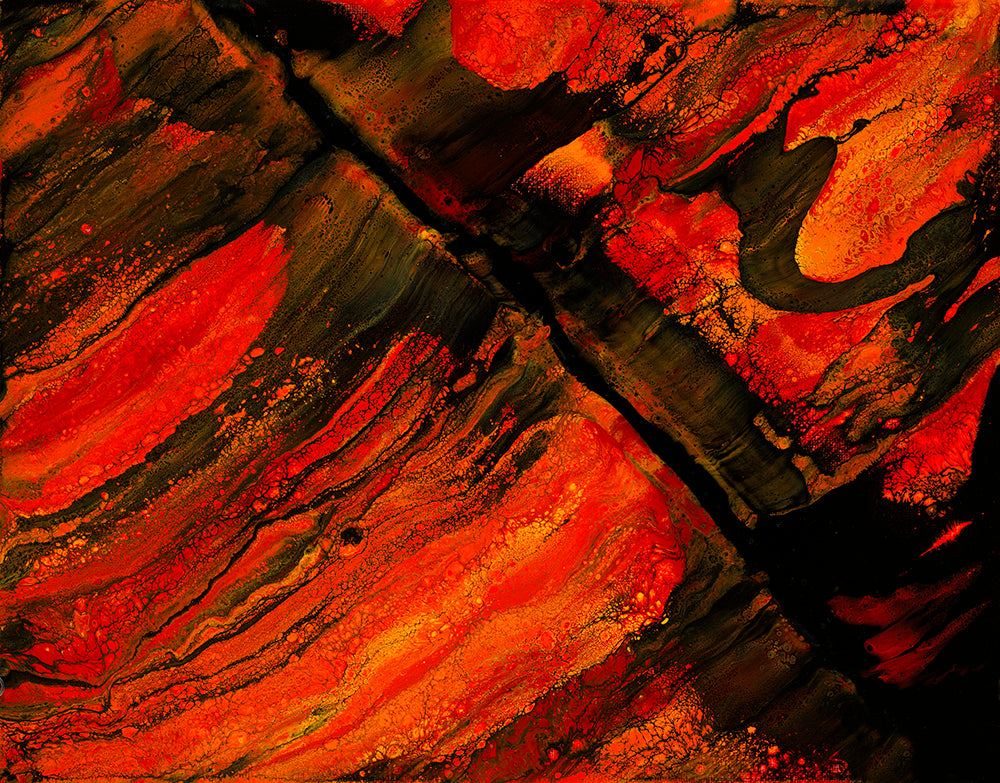 Lavascape Banana Leaf 14x11 Painting