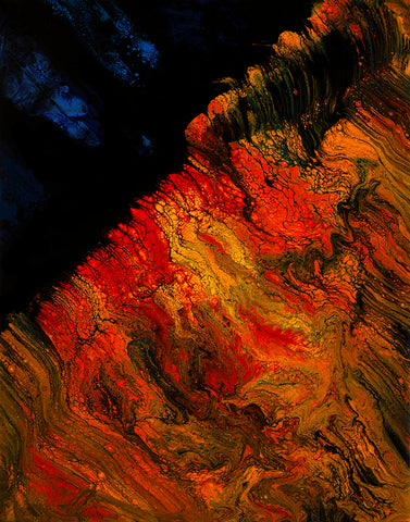 Lavascape Waterfall Giclee Canvas Print or Metal Print