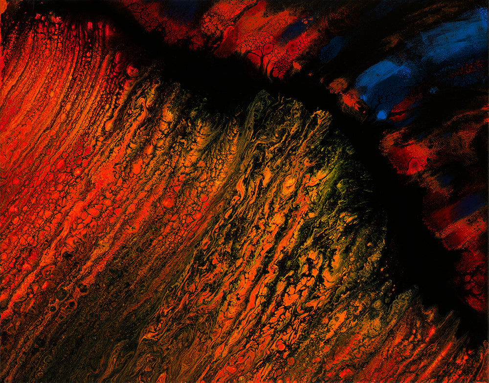 Lavascape Wave Giclee Canvas Print or Metal Print