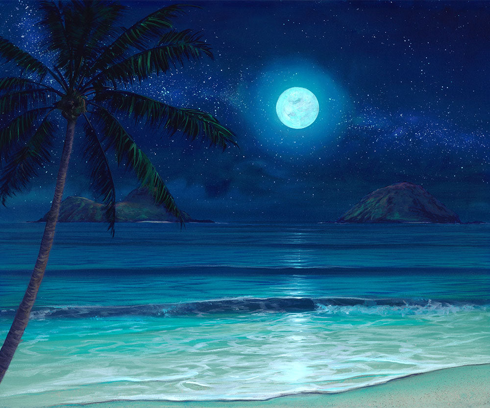 Mokulua Milky Way Giclee Canvas Print or Metal Print