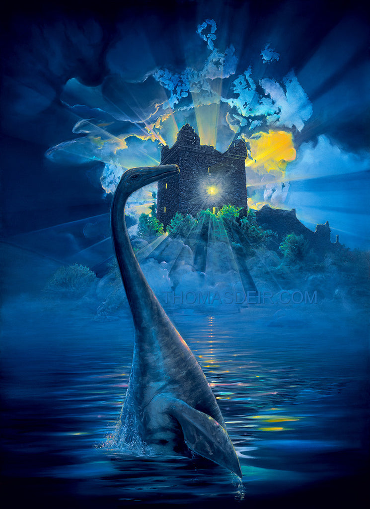 Nessie Lives Giclee Canvas Print or Metal Print