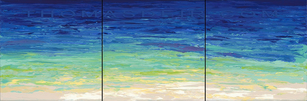 Ocean Reflection Triptych 1 Painting