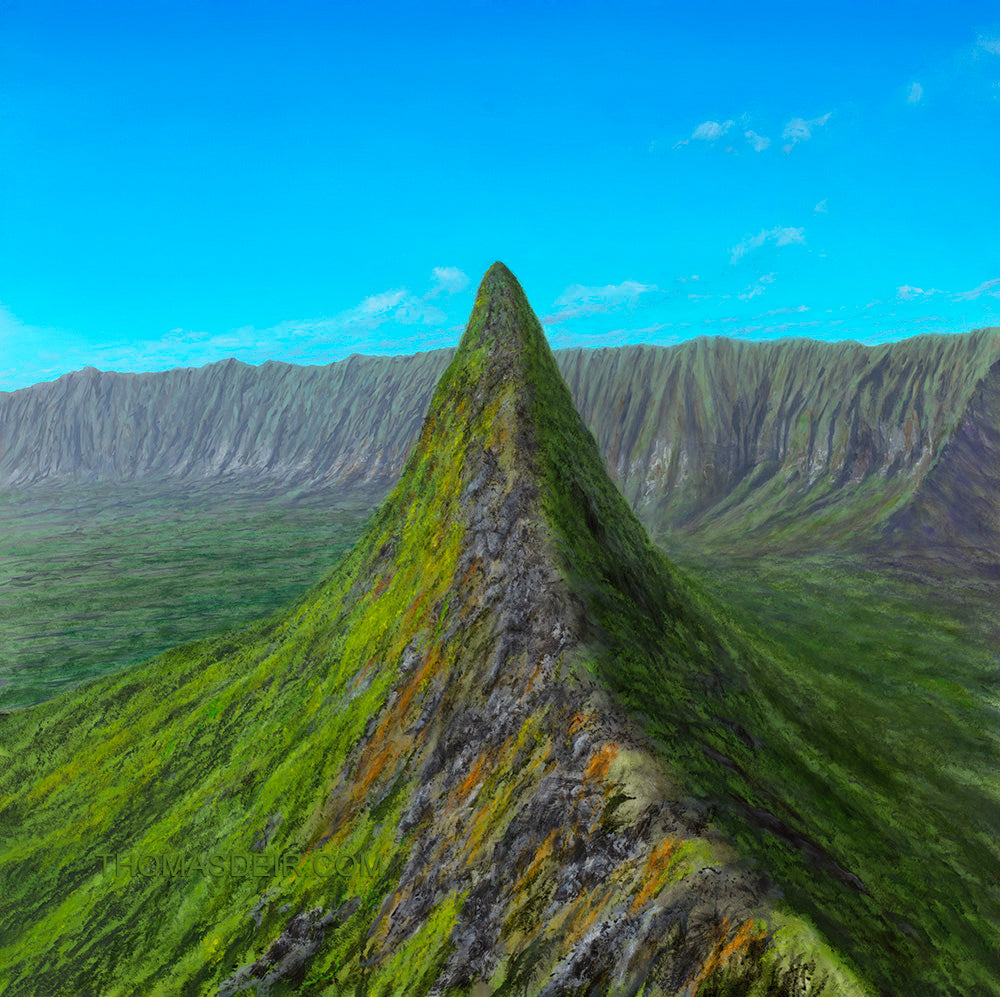 Olomana Third Peak Giclee Canvas Print or Metal Print