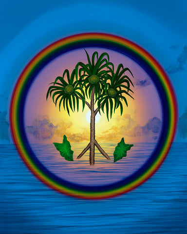 Peace Hala Tree Giclee Canvas Print or Metal Print