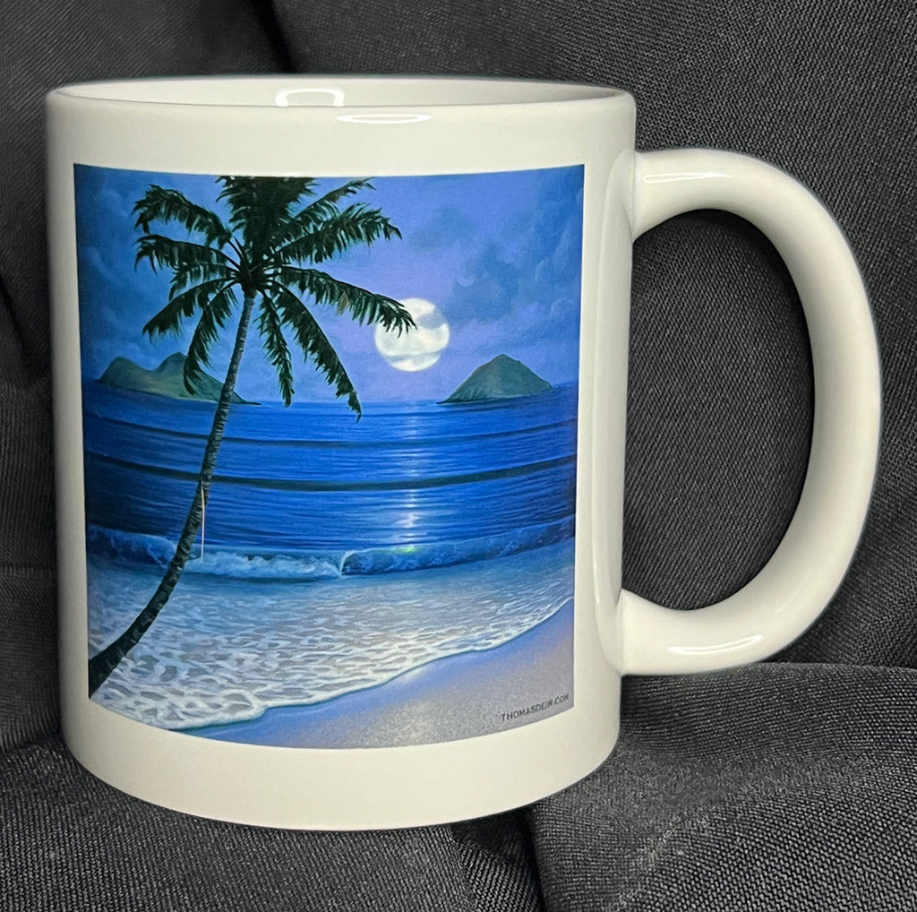 Full Moon Mokuluas by Thomas Deir Coffee Mug