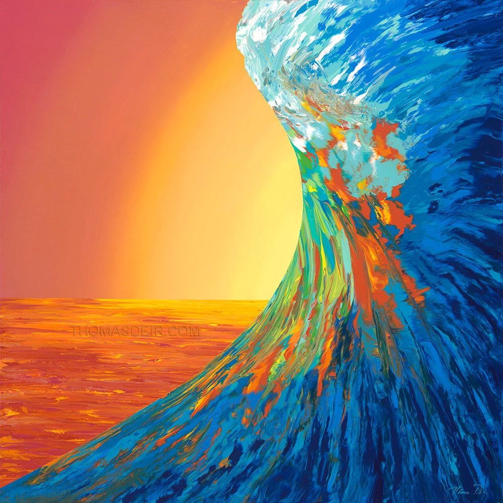 Liquid Stoke Wave 30x30 Painting