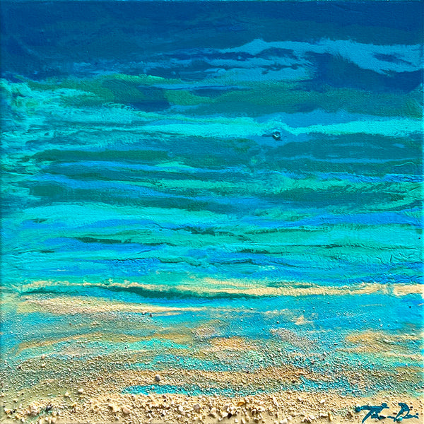 Turquoise Beach 1 12x12 Painting