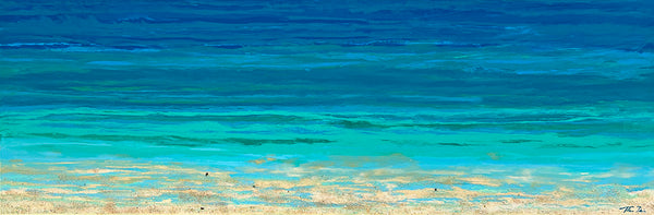 Turquoise Beach 1 60X20 GW Painting