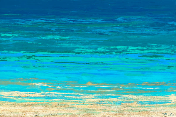 Turquoise Beach 1 36x24 GW Painting