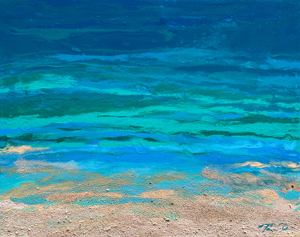 Turquoise Beach 10 20x16 Painting