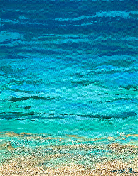 Turquoise Beach 11 11x14 Painting