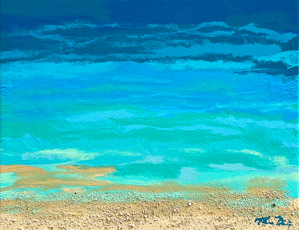 Turquoise Beach 2 14x11 Painting