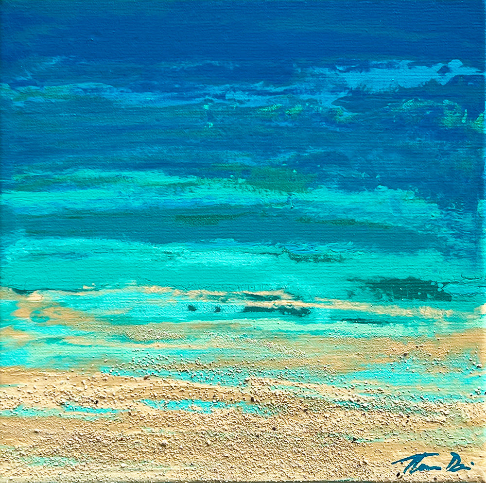 Turquoise Beach 2 12x12 Painting