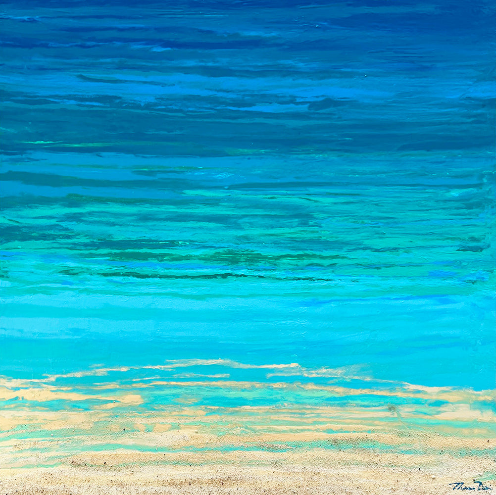 Turquoise Beach 36x36 GW Painting