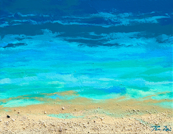 Turquoise Beach 3 14x11 Painting