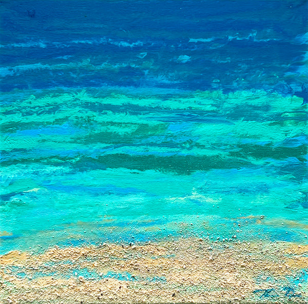 Turquoise Beach 3 12x12 Painting