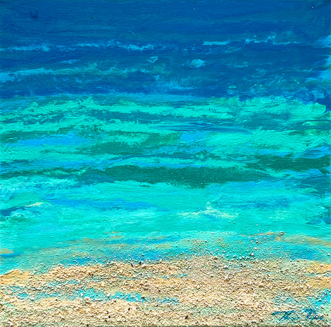 Turquoise Beach 3 12x12 Painting