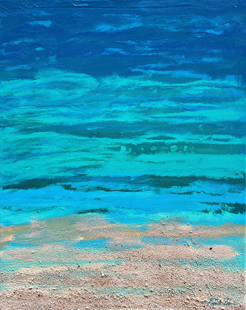 Turquoise Beach 3 16x20 Painting