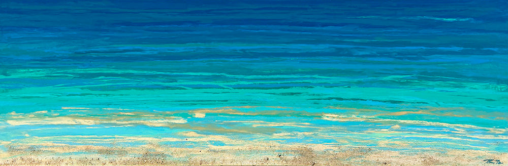 Turquoise Beach 3 60x20 GW Painting