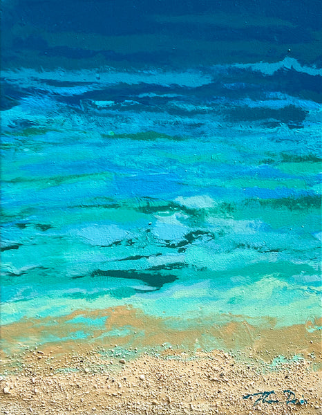Turquoise Beach 4 11x14 Painting