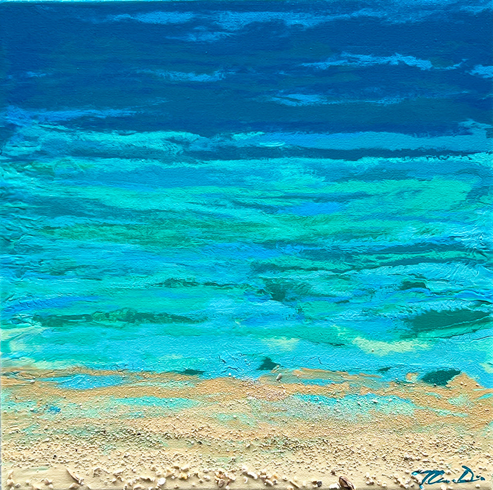 Turquoise Beach 4 12x12 Painting