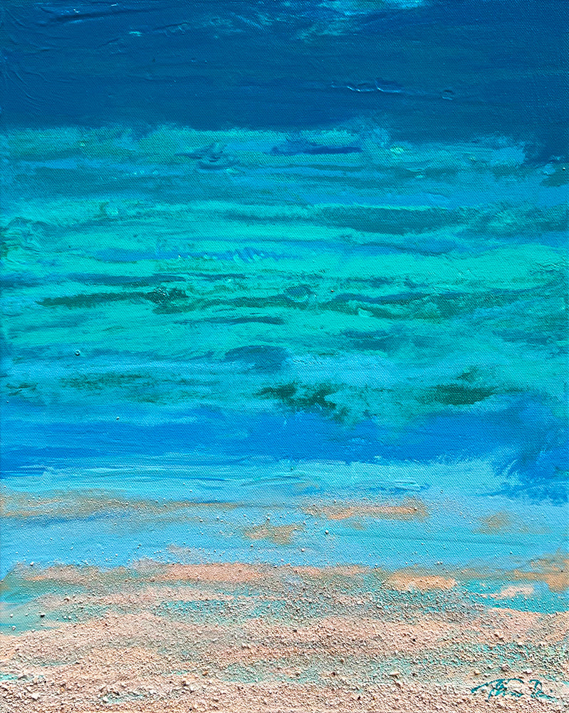 Turquoise Beach 4 16x20 Painting