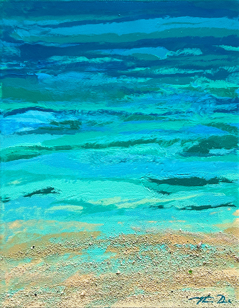 Turquoise Beach 5 11x14 Painting