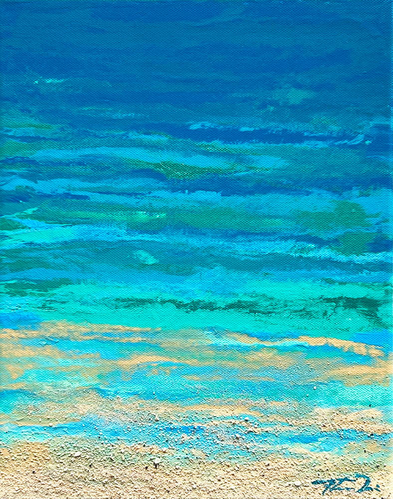 Turquoise Beach 6 11x14 Painting