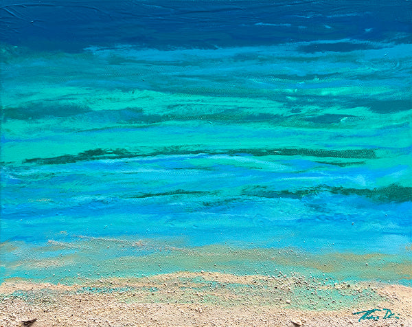 Turquoise Beach 6 20x16 Painting
