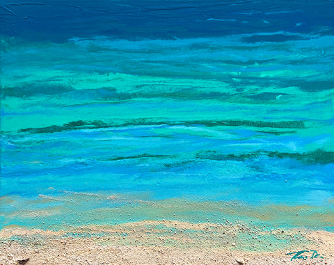 Turquoise Beach 6 20x16 Painting