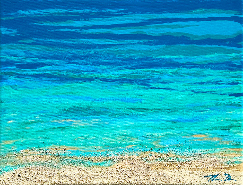 Turquoise Beach 7 14x11 Painting