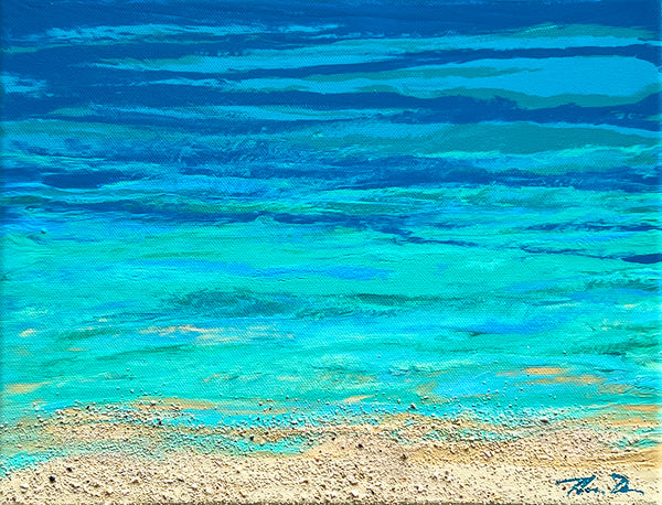 Turquoise Beach 7 14x11 Painting