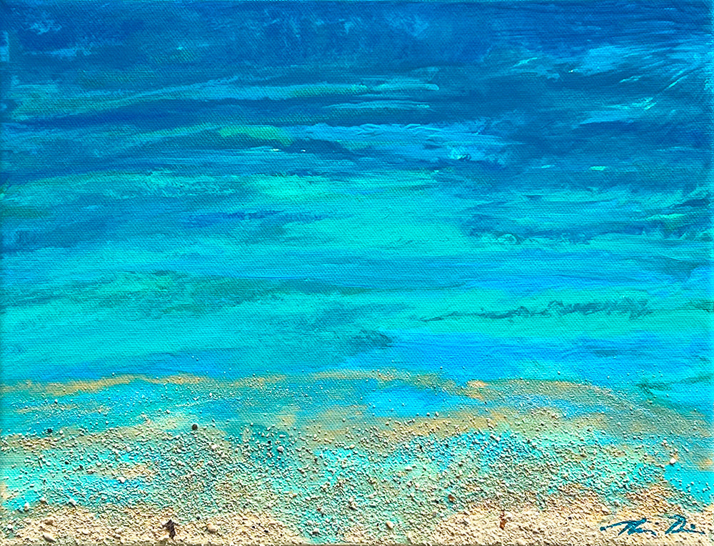 Turquoise Beach 8 14x11 Painting