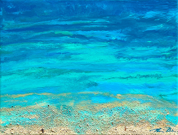 Turquoise Beach 8 14x11 Painting