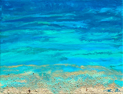 Turquoise Beach 8 14x11 Painting