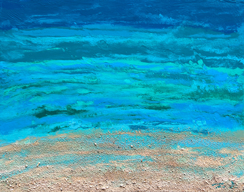 Turquoise Beach 9 20x16 Painting
