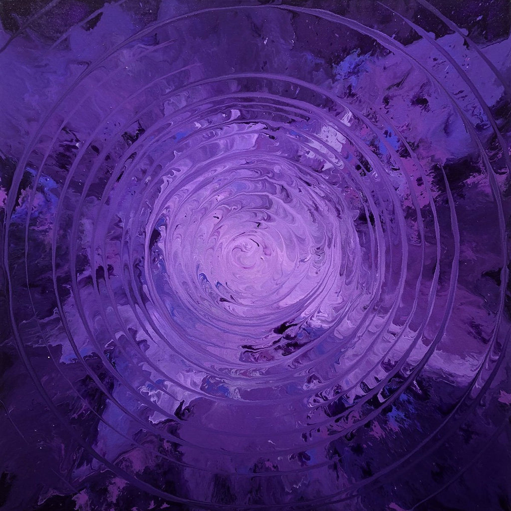 Purple Rings 3 24x24 Painting