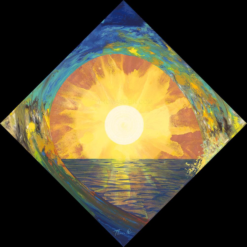 Diamond Sun Wave 54 12x12 Painting