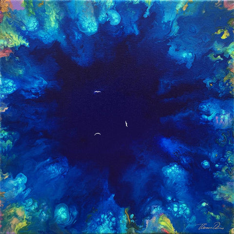 Blue Reef Hole 1 12x12 Painting