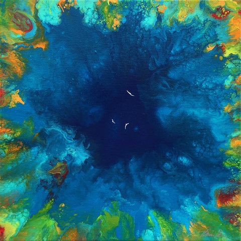 Blue Reef Hole 4 12x12 Painting